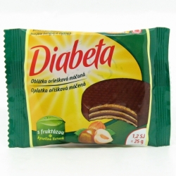 Diabeta oplatka oříšková máčená 25g Pečivárne Liptovský Hrádok