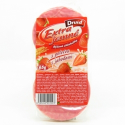 Rýžové celozrnné chlebíčky v jahodové polevě 65g Druid CZ 