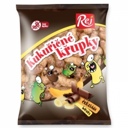 Křupky kukuřičné banánové s čokoládou 90g REJ