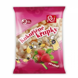 Křupky kukuřičné jahodové 90g REJ