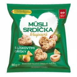 Müsli srdíčka křupavá s lískovými oříšky 50g Semix