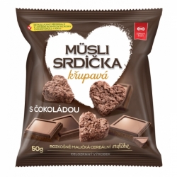 Müsli srdíčka křupavá s čokoládou 50g Semix