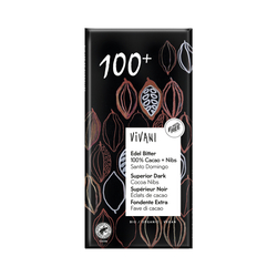 Hořká s kousky kakaa 100 % 80 g BIO   VIVANI