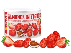 Mandle v jogurtu s jahodovým prachem 240g Mixit