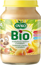 Bio broskvová s banány a cereáliemi OVKO 190 g