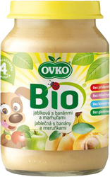Bio jablečná s banány a meruňkami OVKO 190 g