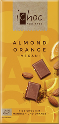 Bio vegan čokoláda mandle pomeranč iChoc 80 g