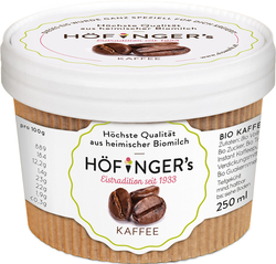 Bio smetanová zmrzlina kávová Höfingers 250 ml