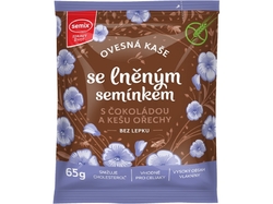 Ovesná kaše s čokoládou, kešu ořechy a lněným semínkem 65g Semix