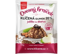 Ovesný hrníček s klíčenou quinoou, jablky a skořicí bez lepku 70g Semix