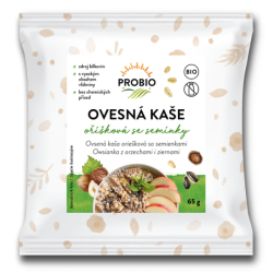 Kaše ovesná oříšková se semínky jednoporcová 65 g BIO PROBIO 