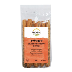 Tyčinky špaldové celozrnné s mákem 80 g BIO PROBIO