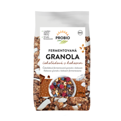 Műsli křupavé - granola fermentovaná čokoládová s kokosem 300 g BIO PROBIO 
