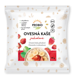 Kaše ovesná jahodová bezlepková jednoporcová 65 g BIO PROBIO