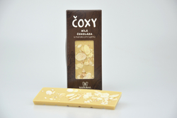 ČOXY - bílá čokoláda s mandlovými lupínky a xylitolem - Natural 50g