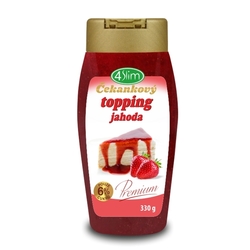 Čekankový topping příchuť jahoda 330g 4slim
