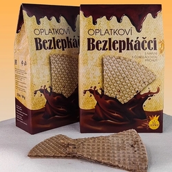 Oplatkoví bezlepkáčci ČOKOLÁDOVÍ (trojhránky) 50g/12ks Puravita