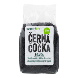 Čočka černá beluga 500 g BIO   COUNTRY LIFE 