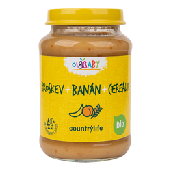 Příkrm broskev, banán, cereálie 190 g BIO   COUNTRY LIFE