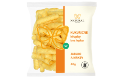 Křupky kukuřičné jablko a mrkev - Natural 40g 