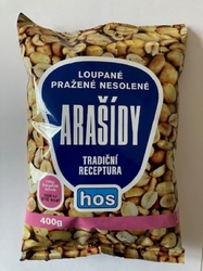 HOS Arašídy loupané pražené nesolené 400 g