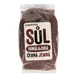 Sůl himálajská černá jemná 250 g   COUNTRY LIFE