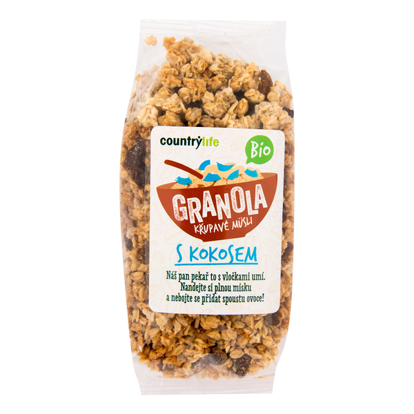 Granola - Křupavé müsli s kokosem 350 g BIO   COUNTRY LIFE