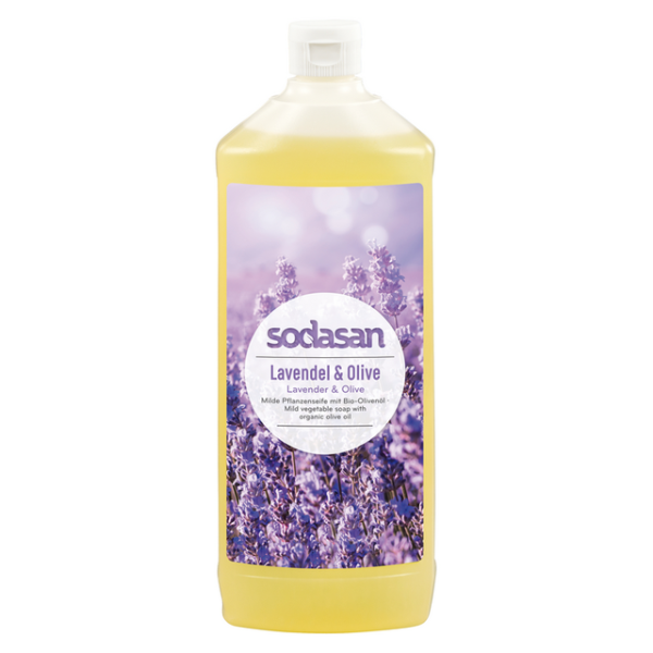 Mýdlo tekuté Levandule - Oliva náplň 1000 ml SODASAN 