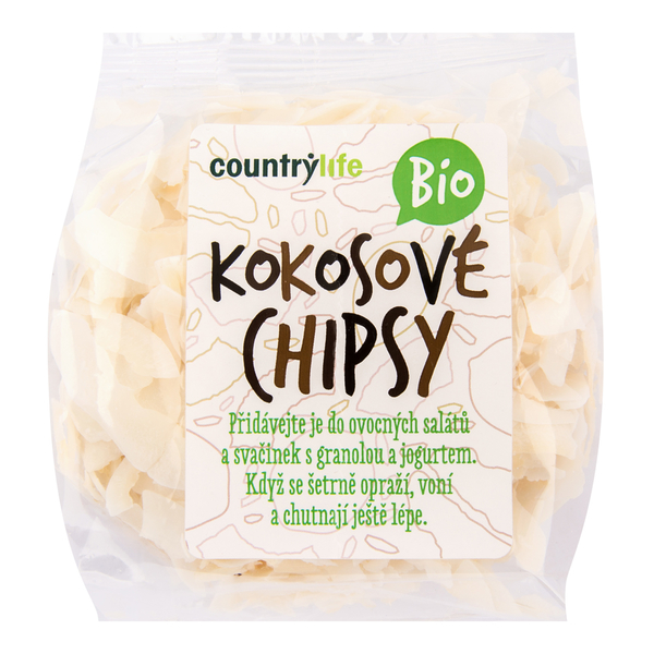 Kokosové chipsy 150 g BIO   COUNTRY LIFE