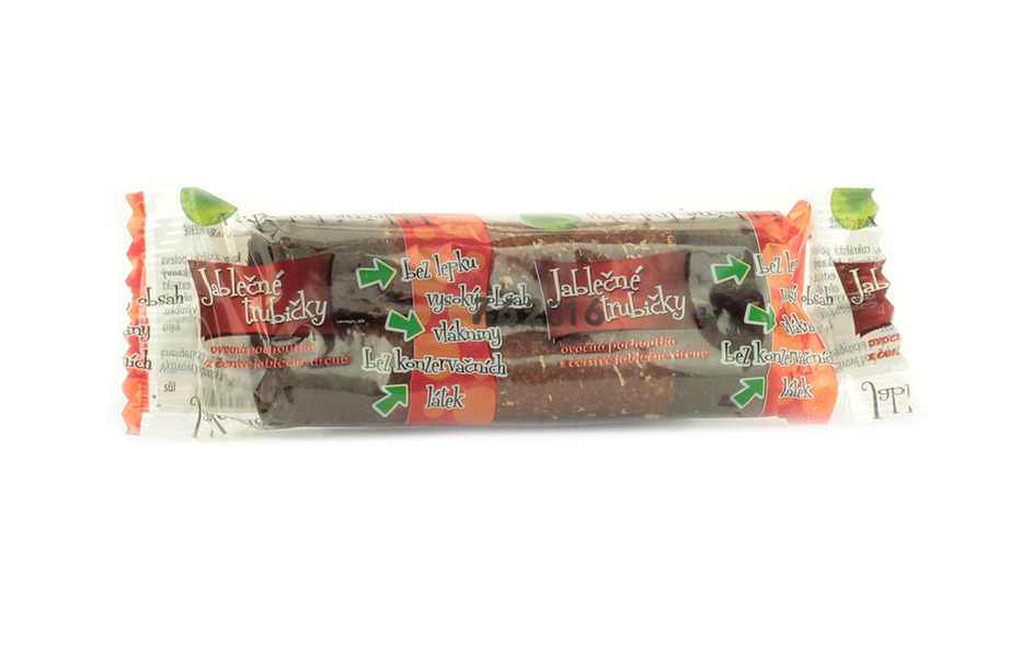 Jablečné trubičky s čokoládovou polevou - bez lepku - Trutna 24g